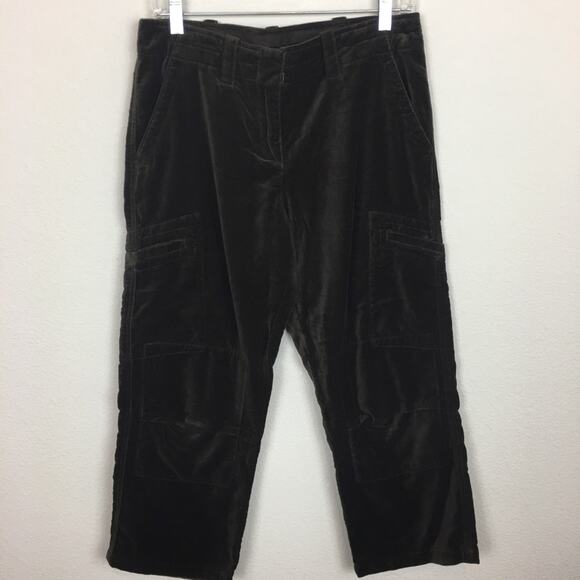 Sundance Brown Velvet Cropped Pants NWOT 8 - Picture 2 of 8